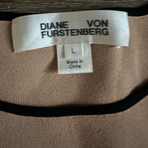 Diane Von Furstenberg DVF Color Block Knit Dress Midi Womens Size Large - Picture 7 of 7